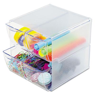 View larger image of Stackable Cube Organizer, 4 Drawers, 6 x 7 1/8 x 6, Clear