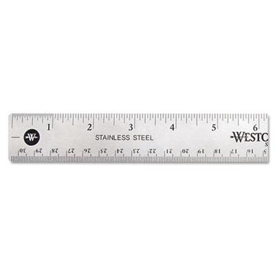 View larger image of Stainless Steel Office Ruler With Non Slip Cork Base, 12"