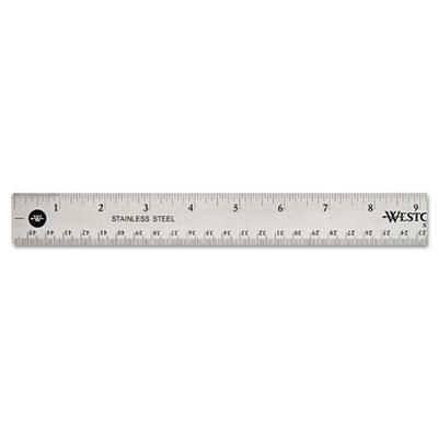 View larger image of Stainless Steel Office Ruler With Non Slip Cork Base, 18"