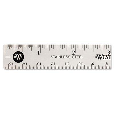 View larger image of Stainless Steel Office Ruler With Non Slip Cork Base, 6"