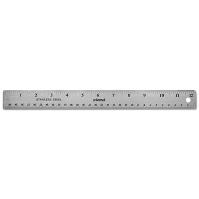 View larger image of Stainless Steel Ruler w/Cork Back and Hanging Hole, 12", Silver