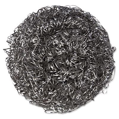 View larger image of Stainless Steel Scrubbers, Large, Steel Gray, 12 Scrubbers/Bag, 6 Bags/Carton