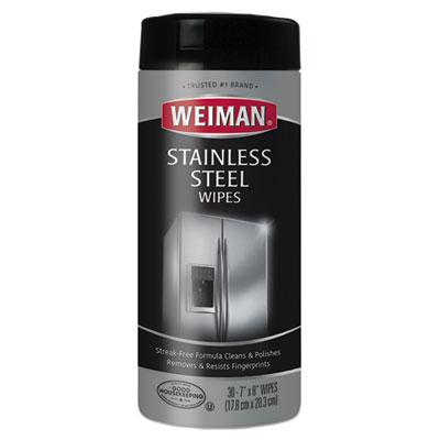 View larger image of Stainless Steel Wipes, 1-Ply, 7 x 8, White, 30/Canister, 4 Canisters/Carton