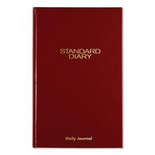 Standard Diary Daily Journal, 2023 Edition, Wide/Legal Rule, Red Cover, 12 x 7.75, 210 Sheets