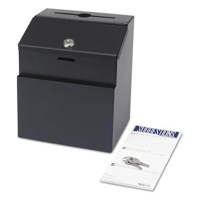 View larger image of Steel Suggestion/Key Drop Box with Locking Top, 7 x 6 x 8 1/2
