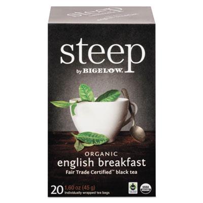 View larger image of steep Tea, English Breakfast, 1.6 oz Tea Bag, 20/Box