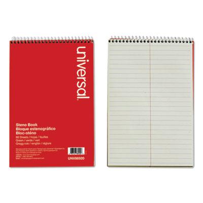 View larger image of Steno Pads, Gregg Rule, Red Cover, 80 Green-Tint 6 X 9 Sheets