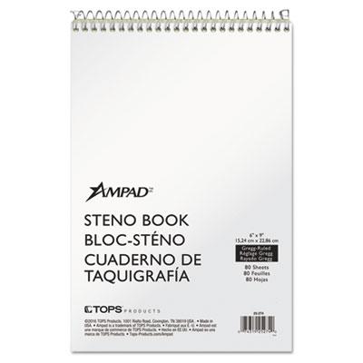 View larger image of Steno Pads, Gregg Rule, Tan Cover, 80 Green-Tint 6 X 9 Sheets