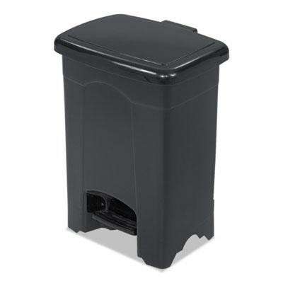 View larger image of Plastic Step-On Receptacle, 4 gal, Plastic, Black