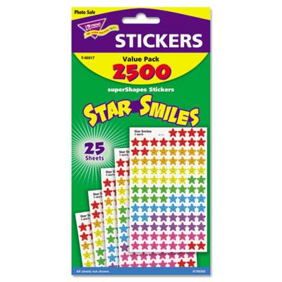 View larger image of Sticker Assortment Pack, Smiling Star,  2500 per Pack