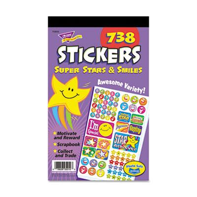 View larger image of Sticker Assortment Pack, Super Stars and Smiles, 738 Stickers/Pad