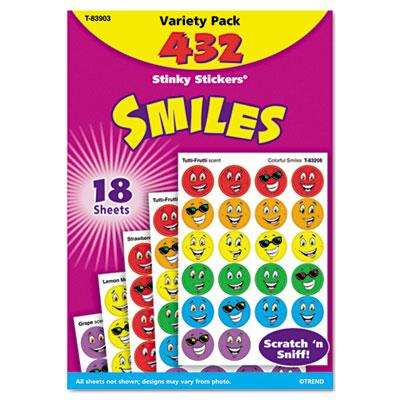 View larger image of Stinky Stickers Variety Pack, Smiles, 432/Pack