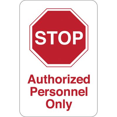 View larger image of "STOP - Authorized Personnel…" 9 x 6" Facility Sign