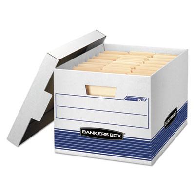 View larger image of STOR/FILE Medium-Duty Letter/Legal Storage Boxes, Letter/Legal Files, 12.75" x 16.5" x 10.5", White/Blue, 12/Carton