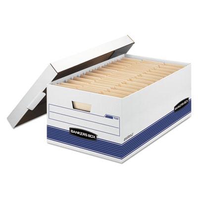View larger image of STOR/FILE Medium-Duty Storage Boxes, Legal Files, 15.88" x 25.38" x 10.25", White/Blue, 12/Carton
