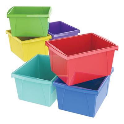 View larger image of Storage Bins, 4 gal, 10 x 12.63 x 7.75, Randomly Assorted Colors