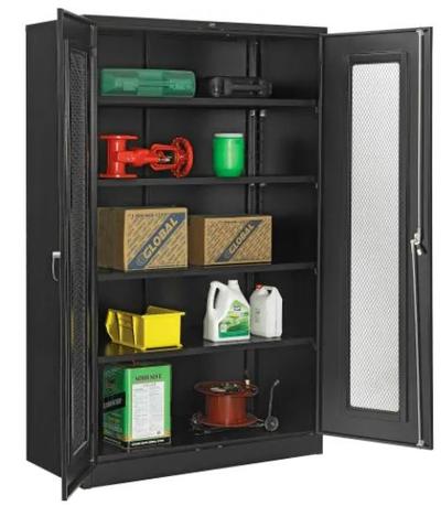 View larger image of Storage Cabinet With Expanded Metal Door Unassembled 48"W x 24"D x 78"H BLK