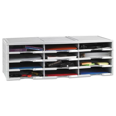 View larger image of Storex Literature Organizer, 12 Compartments, 10.63 x 13.3 x 31.4, Gray