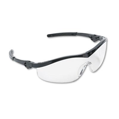 View larger image of Storm Wraparound Safety Glasses, Black Nylon Frame, Clear Lens, 12/Box