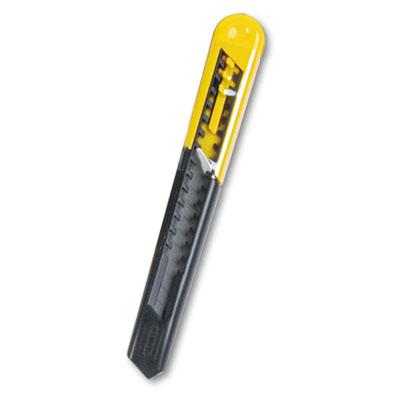 View larger image of Straight Handle Knife w/Retractable 13 Point Snap-Off Blade, 9 mm Blade, 5.13" Plastic Handle, Yellow/Gray