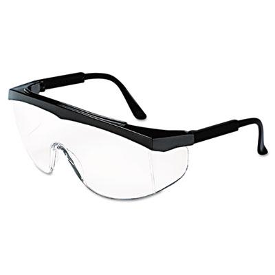 View larger image of Stratos Safety Glasses, Black Frame, Clear Lens