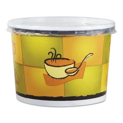 View larger image of Streetside Squat Paper Food Container w/ Lid, Streetside Design, 12oz, 250/CT