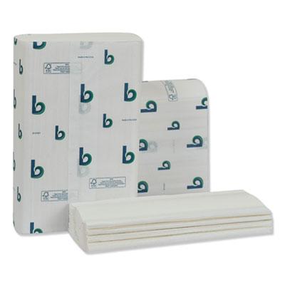 View larger image of Structured Multifold Towels, 1-Ply, 9 x 9.5, White, 250/Pack, 16 Packs/Carton