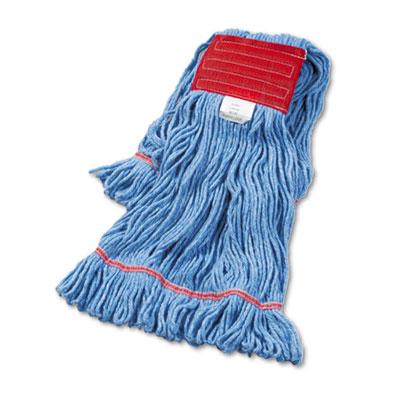 View larger image of Super Loop Wet Mop Head, Cotton/Synthetic Fiber, 5" Headband, Large Size, Blue