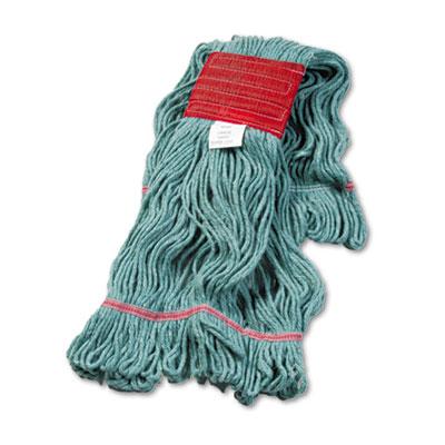 View larger image of Super Loop Wet Mop Head, Cotton/Synthetic Fiber, 5" Headband, Large Size, Green