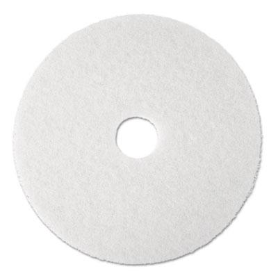 View larger image of Super Polish Floor Pad 4100, 13" Diameter, White, 5/Carton