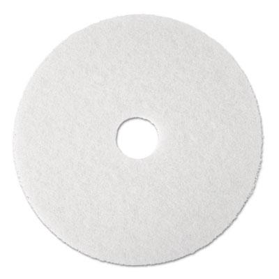 View larger image of Super Polish Floor Pad 4100, 17" Diameter, White, 5/Carton