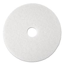 Super Polish Floor Pad 4100, 19" Diameter, White, 5/Carton