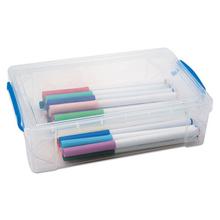 Super Stacker Large Pencil Box, Plastic, 9 x 5.5 x 2.62, Clear