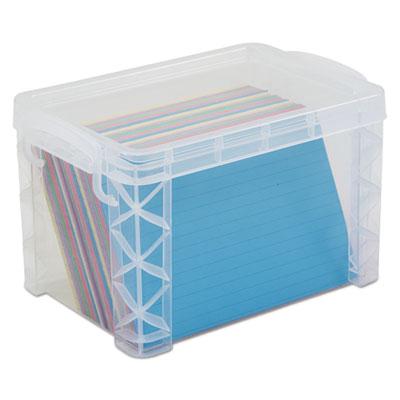 View larger image of Super Stacker Storage Boxes, Hold 500 4 x 6 Cards, Plastic, Clear
