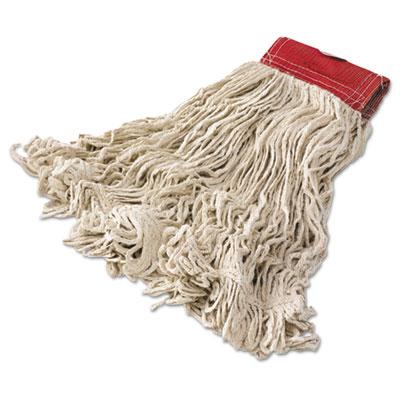 View larger image of Super Stitch Cotton Looped End Wet Mop Head, Large, 5" Red Headband