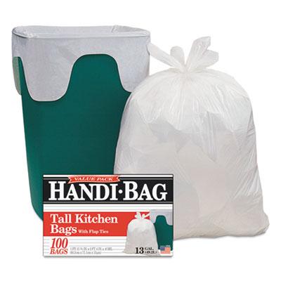 View larger image of Super Value Pack, 13 gal, 0.6 mil, 23.75" x 28", White, 100 Bags/Box, 6 Boxes/Carton