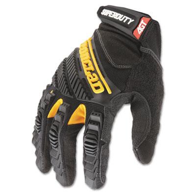 View larger image of SuperDuty Gloves, Large, Black/Yellow, 1 Pair