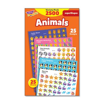View larger image of superSpots and superShapes Sticker Packs, Animal Antics, Assorted, 2500 Stickers