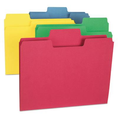View larger image of SuperTab Colored File Folders, 1/3-Cut Tabs, Letter Size, Assorted, 24/Pack