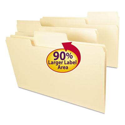 View larger image of SuperTab Top Tab File Folders, 1/3-Cut Tabs, Legal Size, 11 pt. Manila, 100/Box