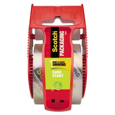 View larger image of Sure Start Packaging Tape with Dispenser, 1.5" Core, 1.88" x 22.2 yds, Clear