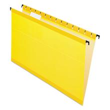 SureHook Hanging Folders, Legal Size, 1/5-Cut Tabs, Yellow, 20/Box