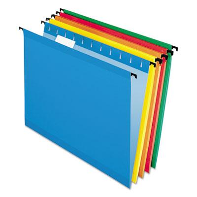 View larger image of SureHook Hanging Folders, Letter Size, 1/5-Cut Tabs, Assorted Colors, 20/Box