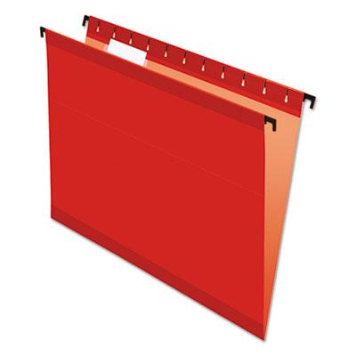 View larger image of SureHook Hanging Folders, Letter Size, 1/5-Cut Tabs, Red, 20/Box