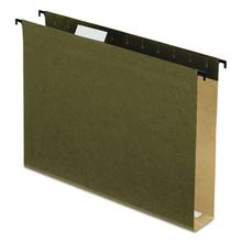 Extra-Capacity SureHook Hanging Folders, 2" Capacity, Letter Size, 1/5-Cut Tabs, Standard Green, 20/Box