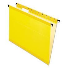 SureHook Hanging Folders, Letter Size, 1/5-Cut Tabs, Yellow, 20/Box