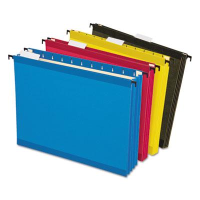 View larger image of SureHook Hanging Pocket File, Letter Size, 1/5-Cut Tabs, Assorted Colors, 4/Pack