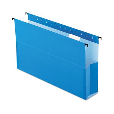 View larger image of SureHook Reinforced Extra-Capacity Hanging Box File, 1 Section, 3" Capacity, Legal Size, 1/5-Cut Tabs, Blue, 25/Box