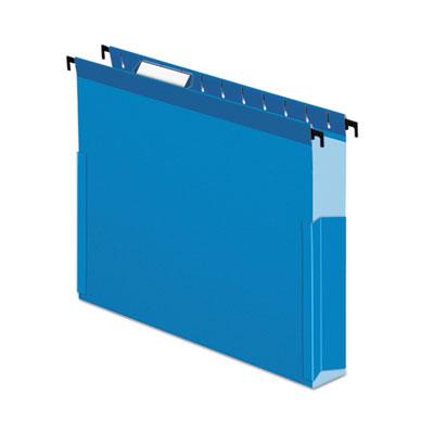 View larger image of SureHook Reinforced Extra-Capacity Hanging Box File, 1 Section, 3" Capacity, Letter Size, 1/5-Cut Tabs, Blue, 25/Box