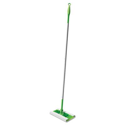 View larger image of Sweeper Mop, 10 X 4.8 White Cloth Head, 46" Green/silver Aluminum/plastic Handle, 3/carton